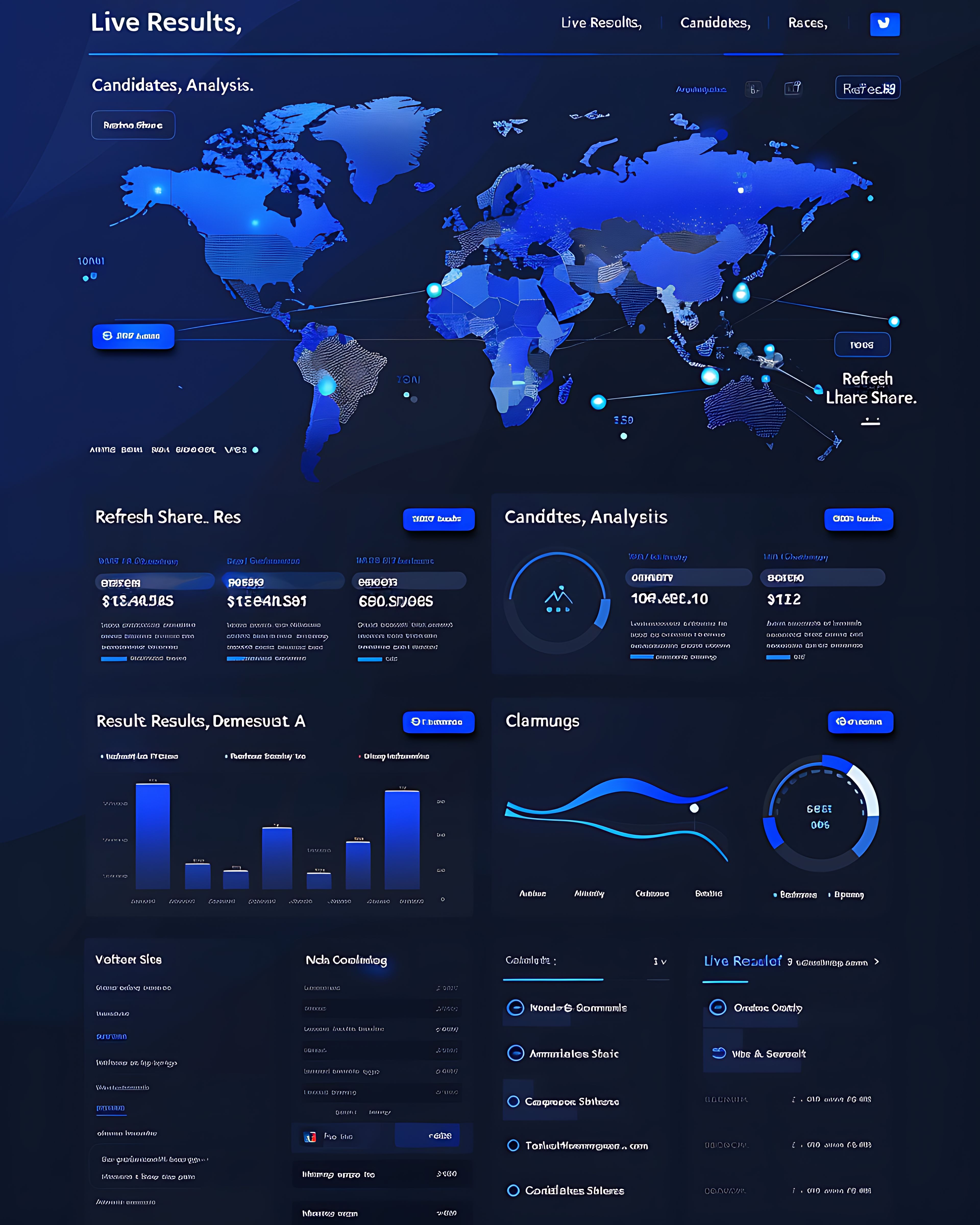 Destination Management System (DMS) dashboard with KPIs and booking flows