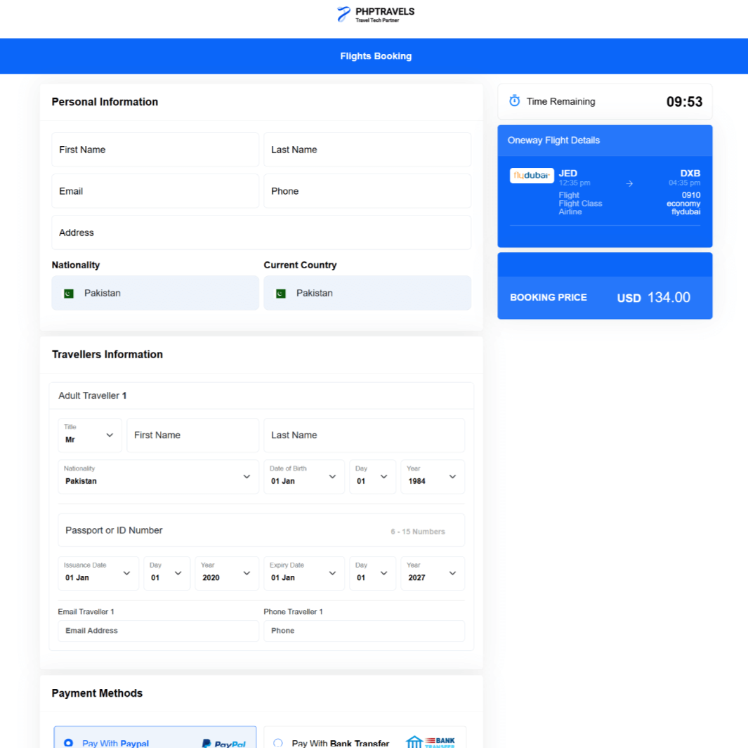 Payment checkout and sandbox gateways screenshot