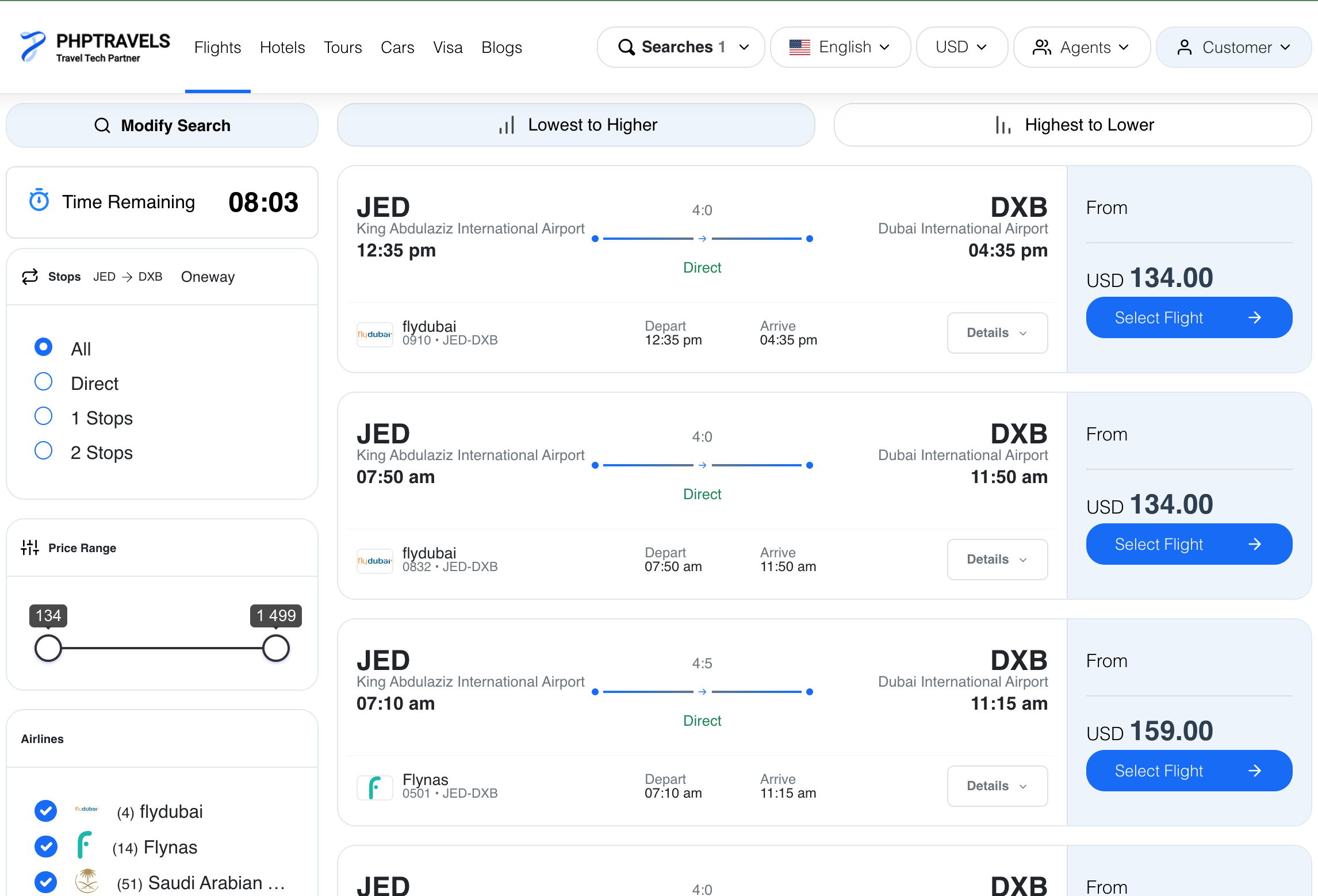 Airline consolidators booking flow and rule visibility