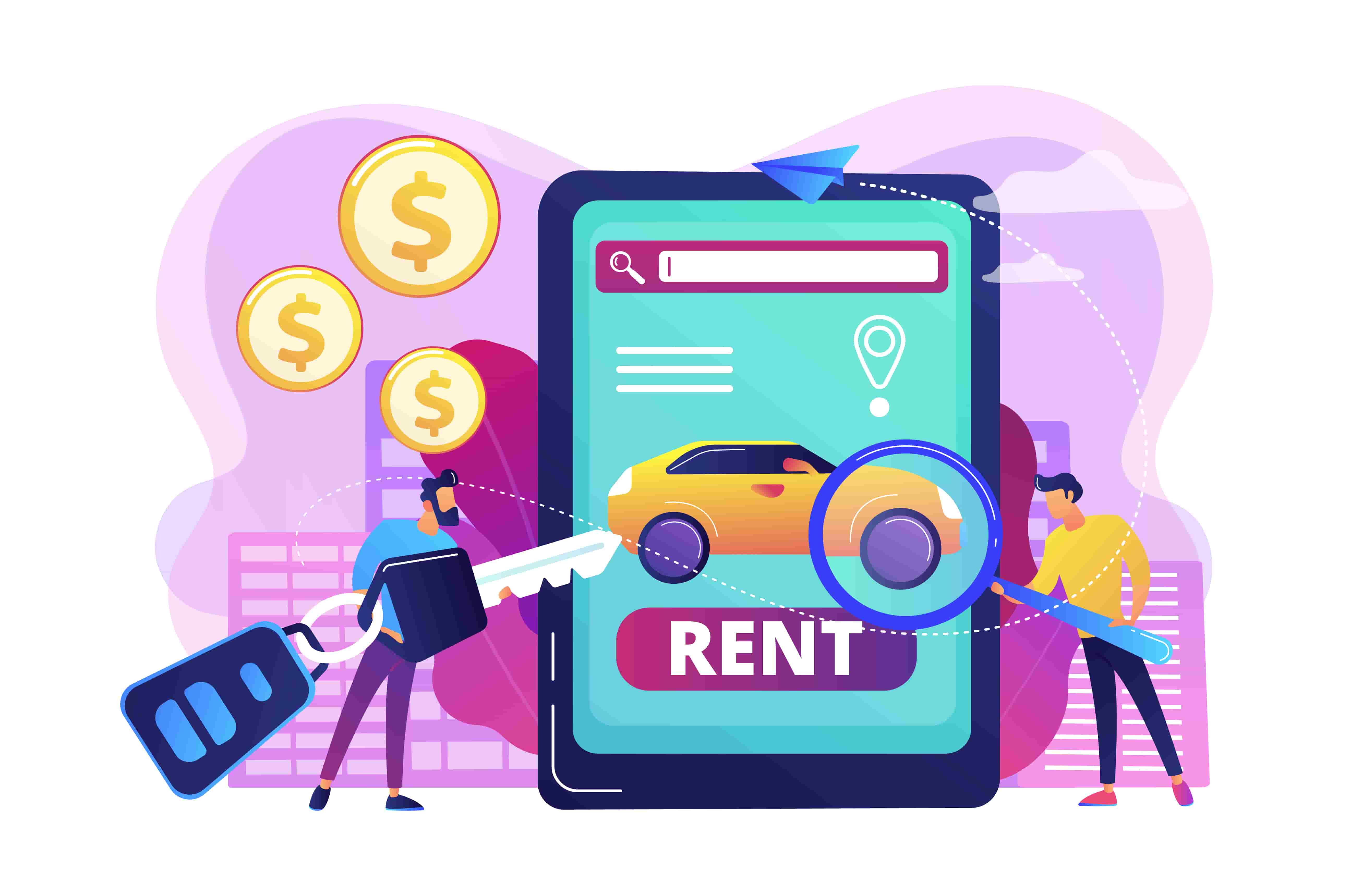 White label car rental booking engine with pickup and dropoff management