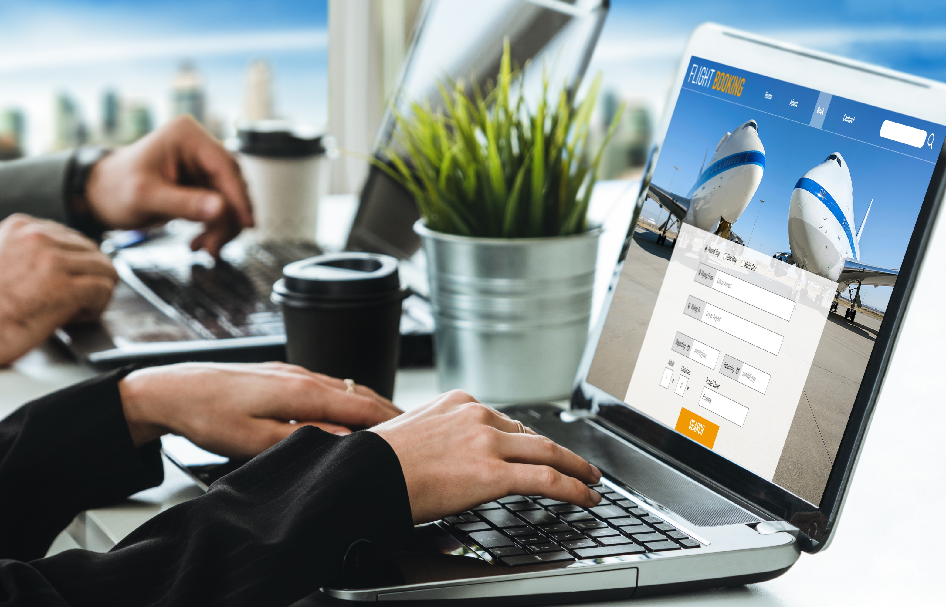 Travel agent software dashboard showing booking, CRM, supplier integrations, invoicing, and reporting modules