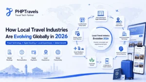 How local travel industries are evolving globally in 2026 through AI, mobile bookings, digital payments, sustainable tourism, and travel technology.