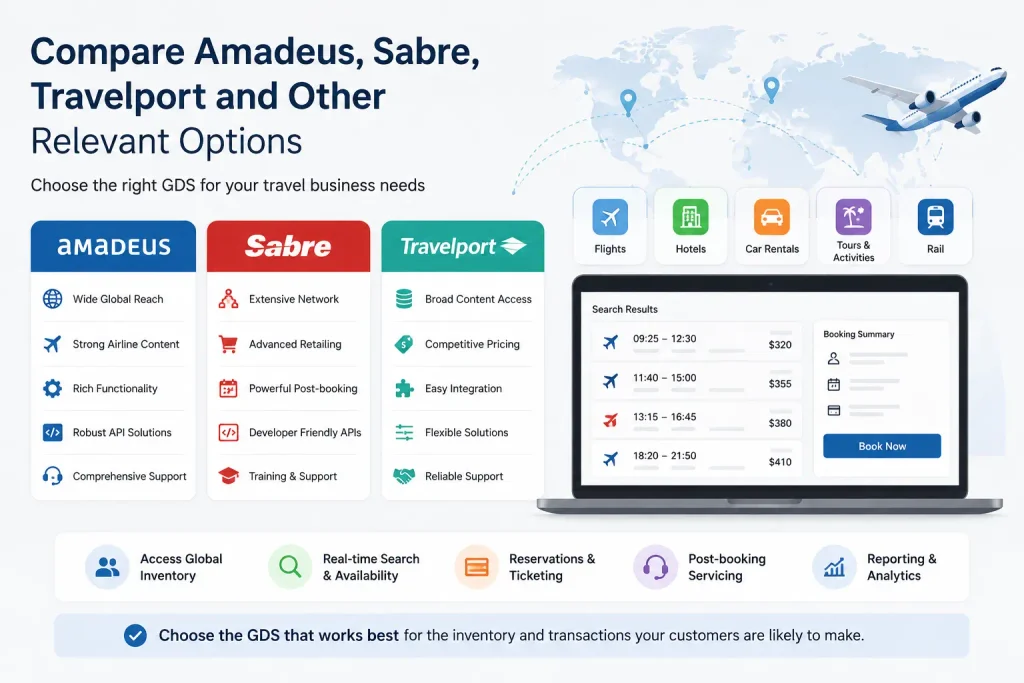 Compare Amadeus, Sabre, Travelport and Other Relevant