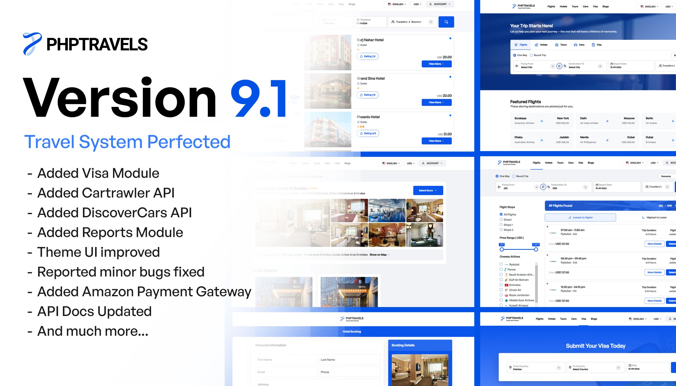 PHPTRAVELS Version 9.1 Released