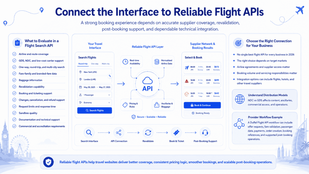 Connect interface custom flight api search
