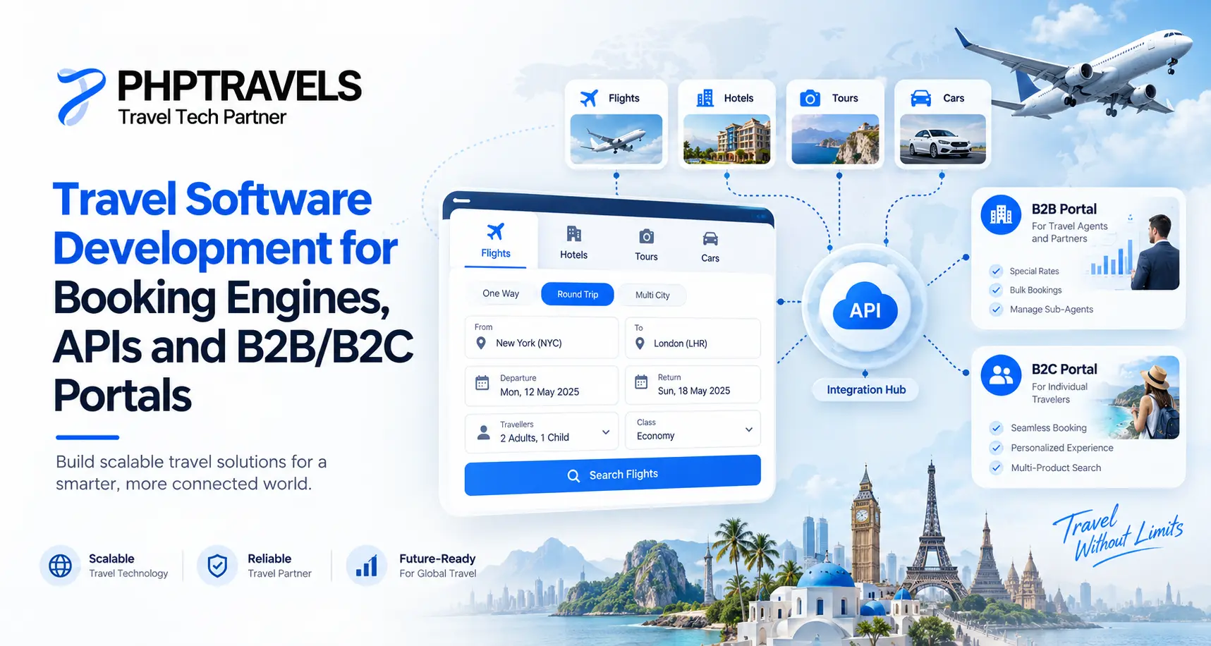 Travel Software Development for Booking Engines, APIs and B2B/B2C Portals