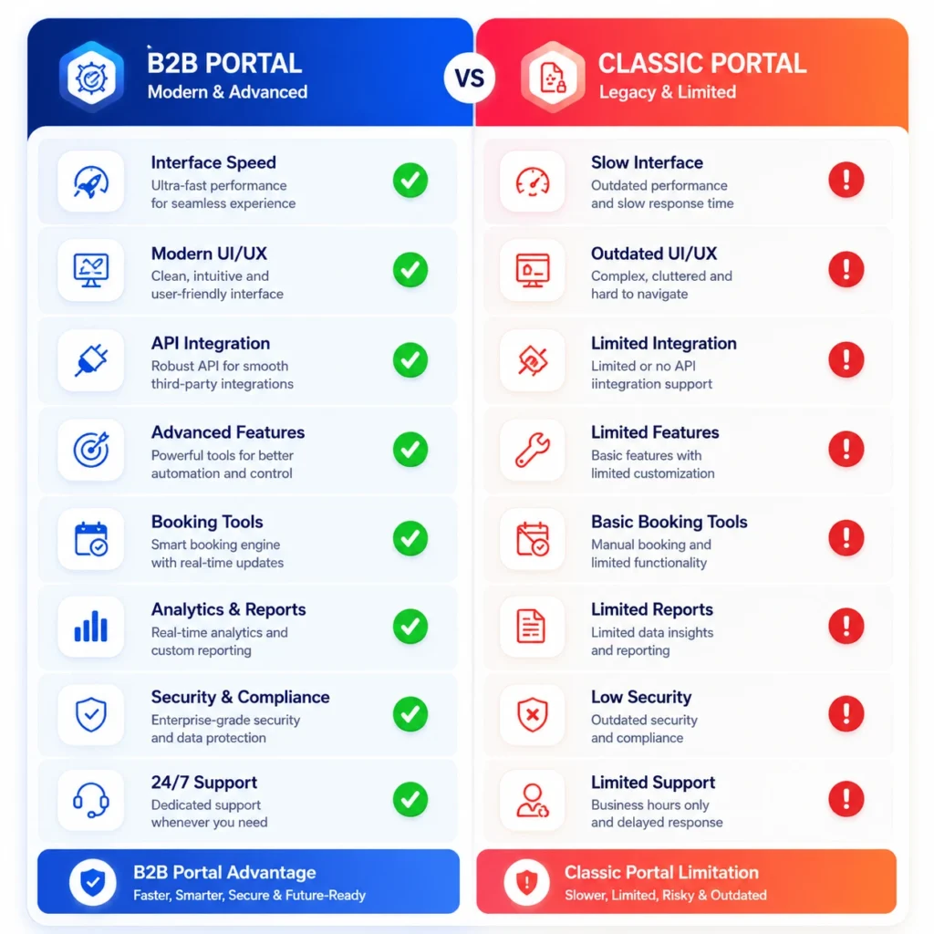 B2B VS CLASSIC PORTAL COMPARISON.