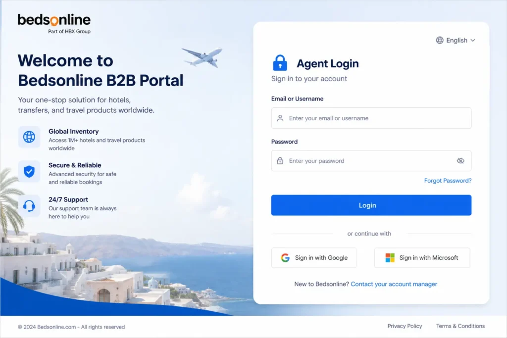 Bedsonline travel agent login.