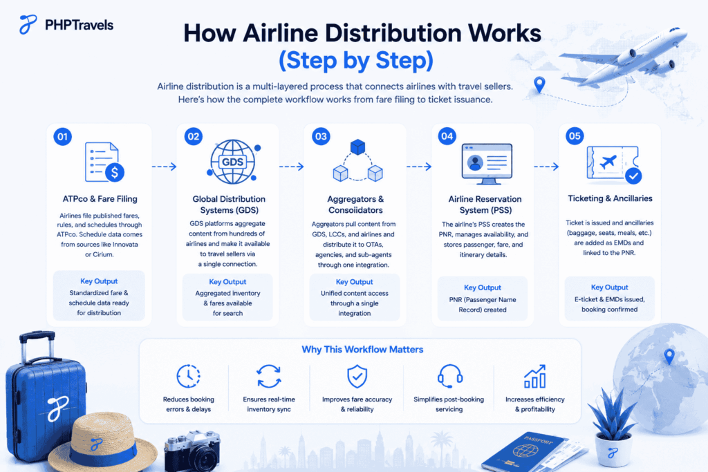 Airline Distribution Works (Step by Step)