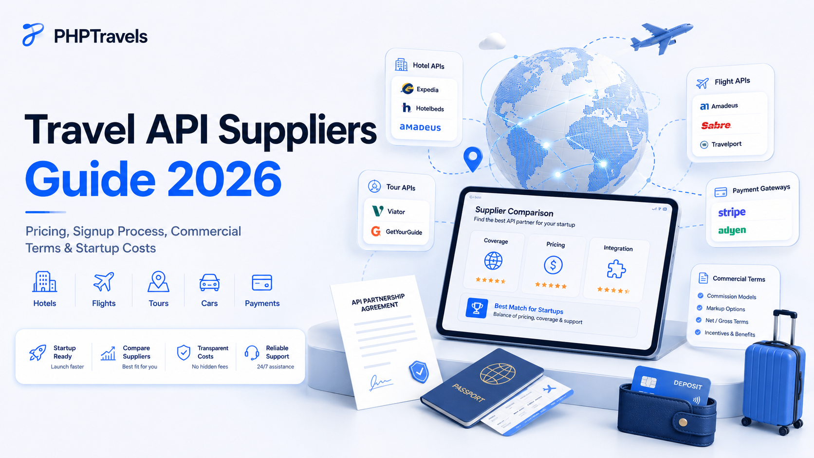 Top Travel API Suppliers for Startups: Pricing, Commercial Terms & Signup Guide 2026