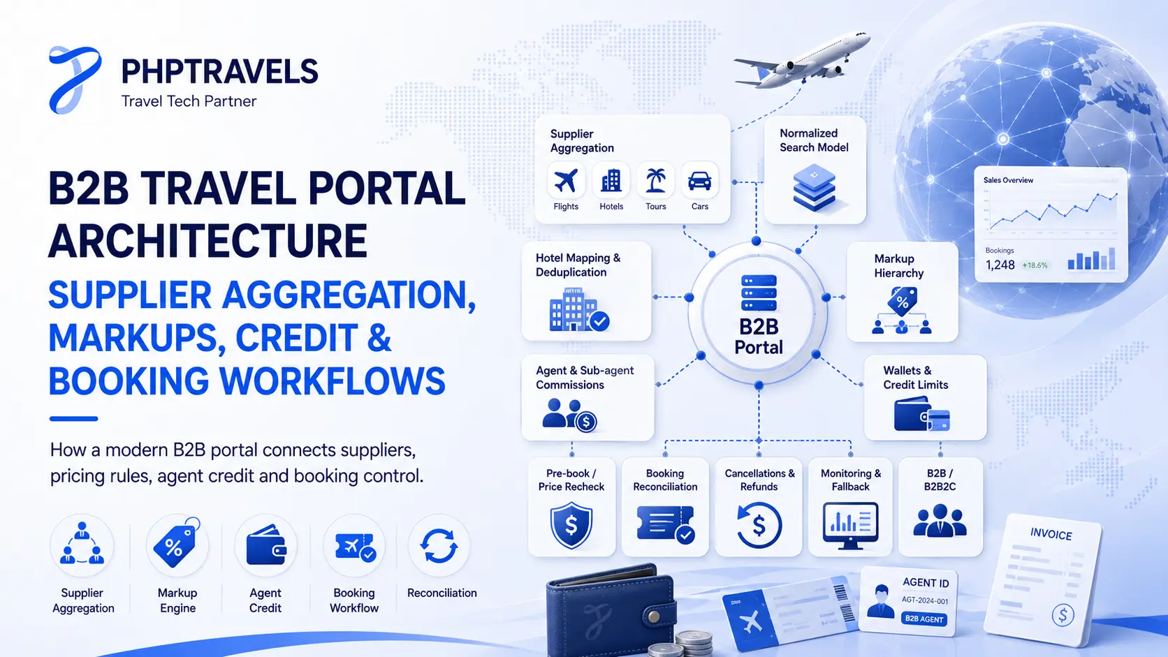 B2B Travel Portal Architecture: Supplier Aggregation, Markups, Credit and Booking Workflows
