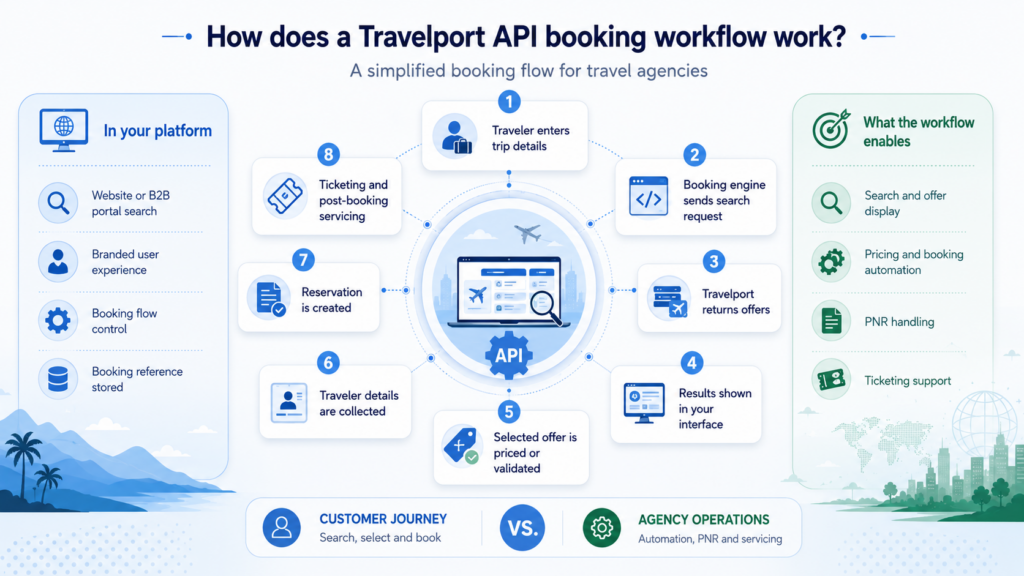 workflow for travelport api.