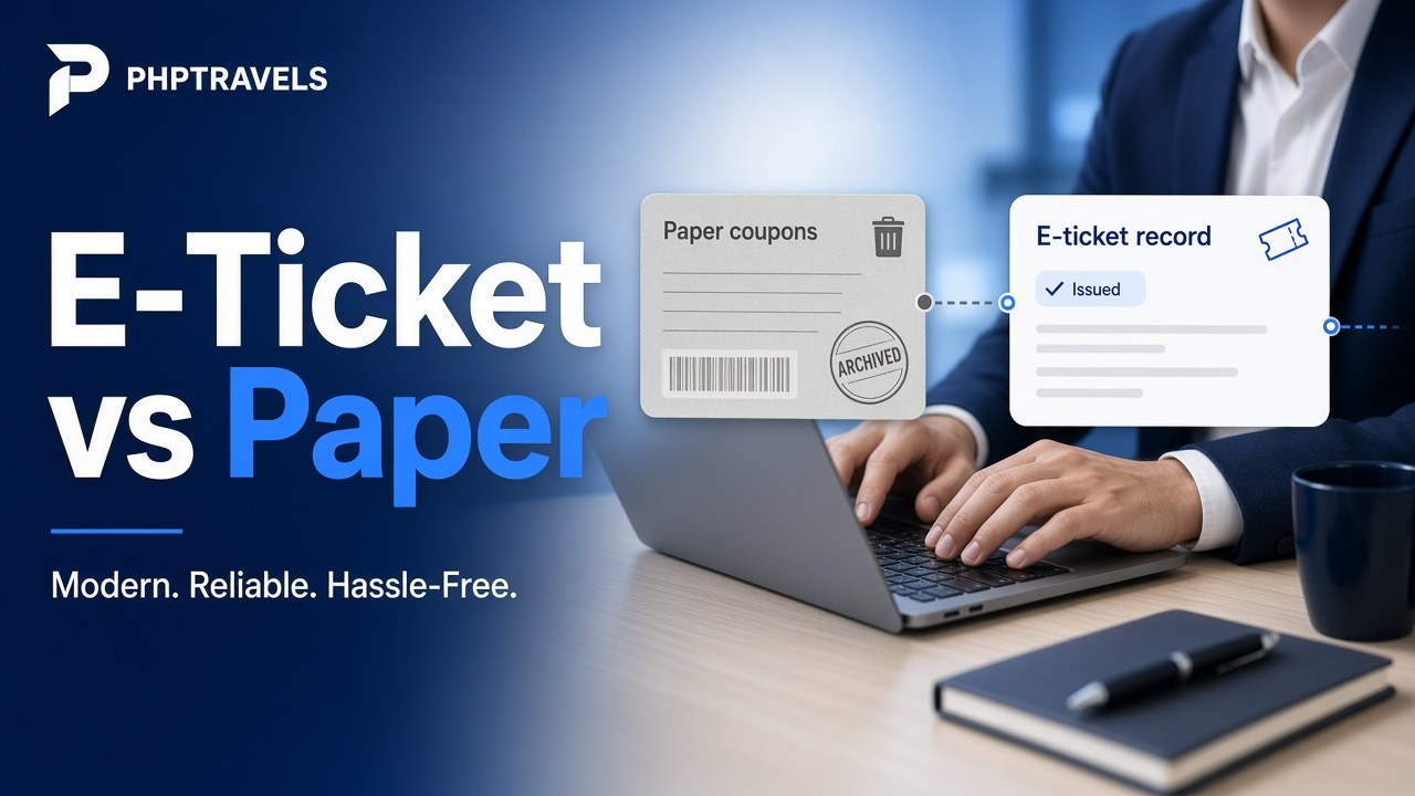 Comparison of paper flight coupons and an electronic ticket record