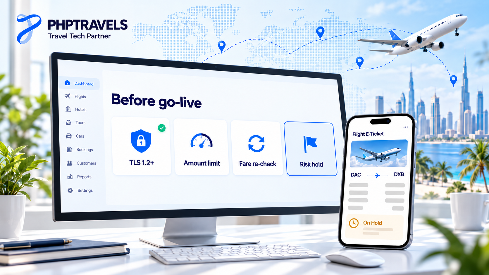 Pre-launch checks for TLS, transaction limits, fare re-check and risk-flagged payments