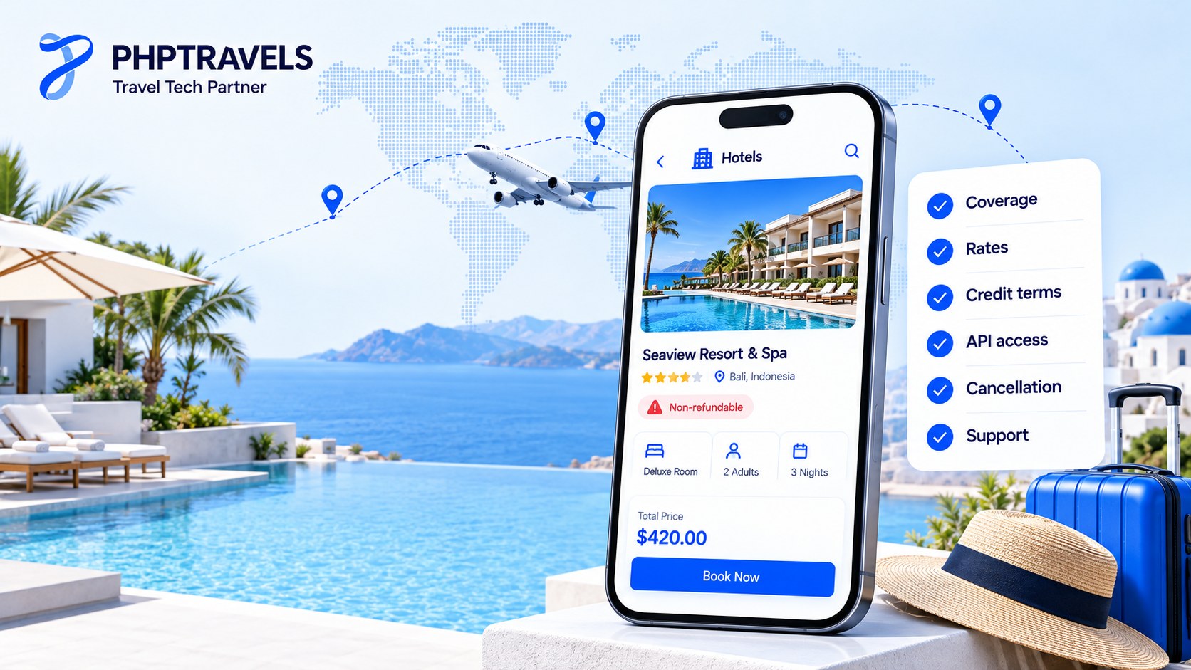 Checklist for choosing hotel wholesalers: coverage, rates, credit, API, cancellation and support