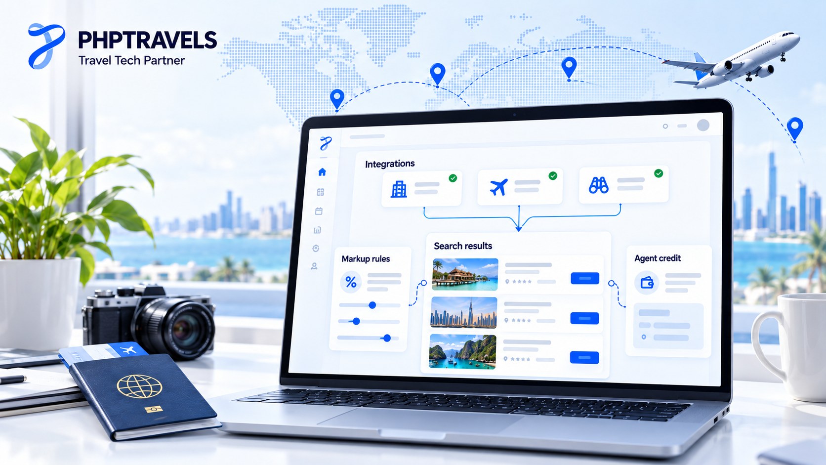 Connecting several wholesaler APIs into one B2B booking platform with markups and agent credit