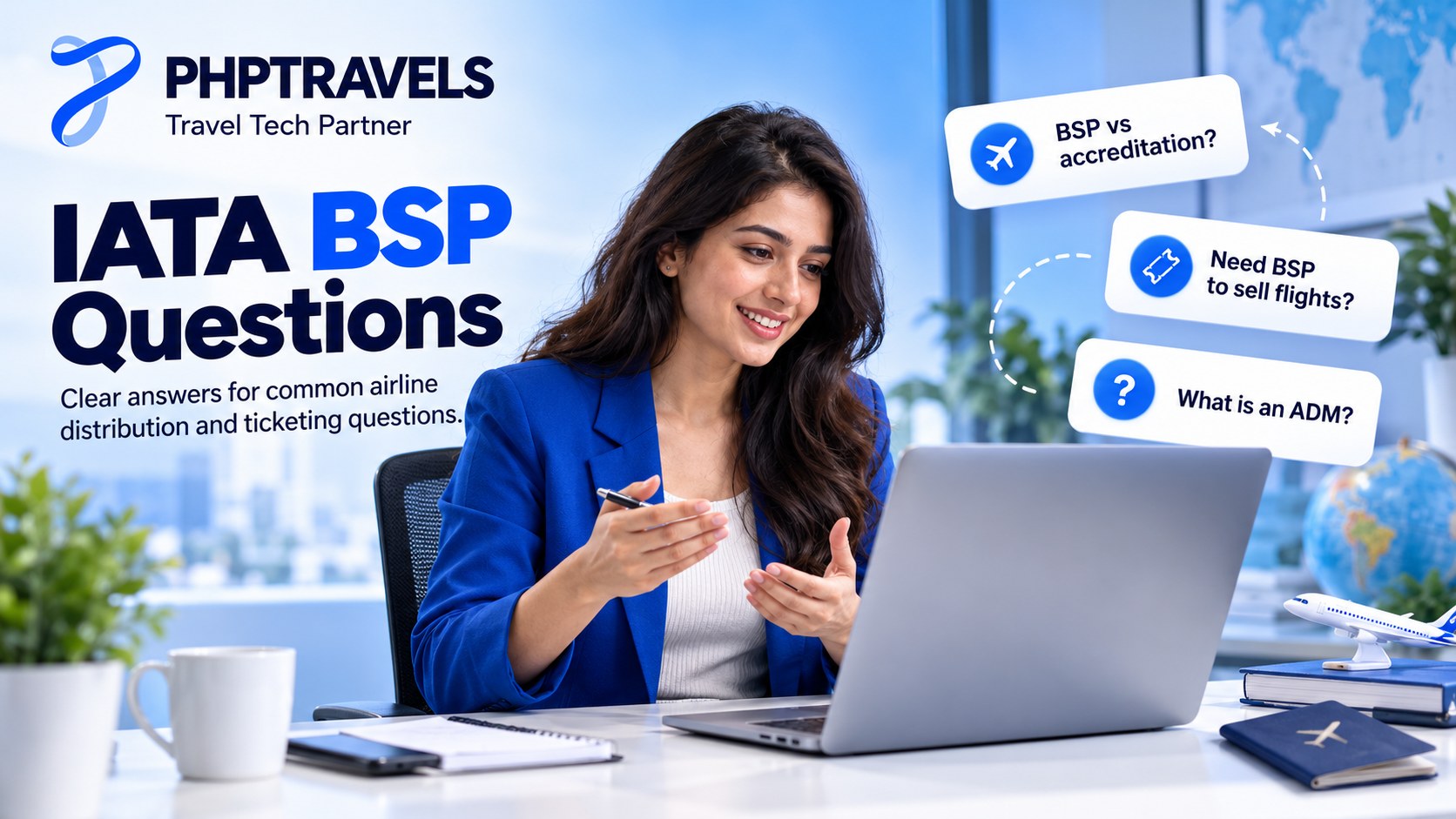 Consultant answering common IATA BSP questions for travel agencies