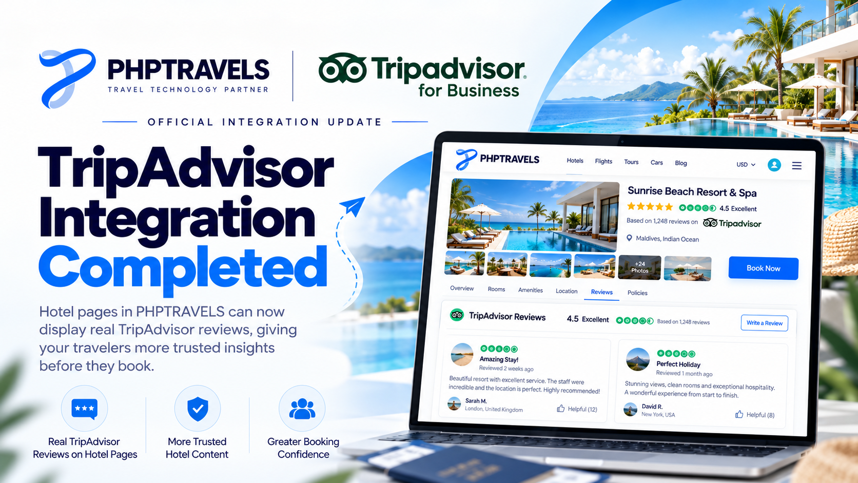 PHPTRAVELS TripAdvisor Integration: Hotel Reviews Coming to Hotel Pages