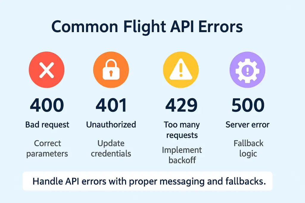 Flight booking error