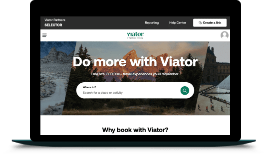 Viator Affiliate Login and Dashboard