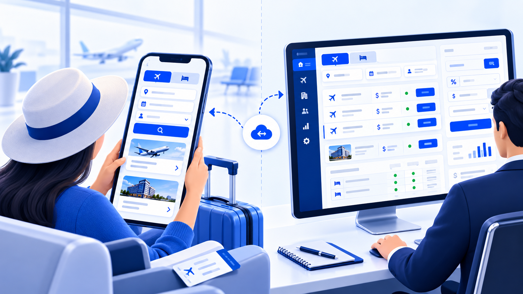 B2C traveler phone booking versus B2B agent desktop with net rates