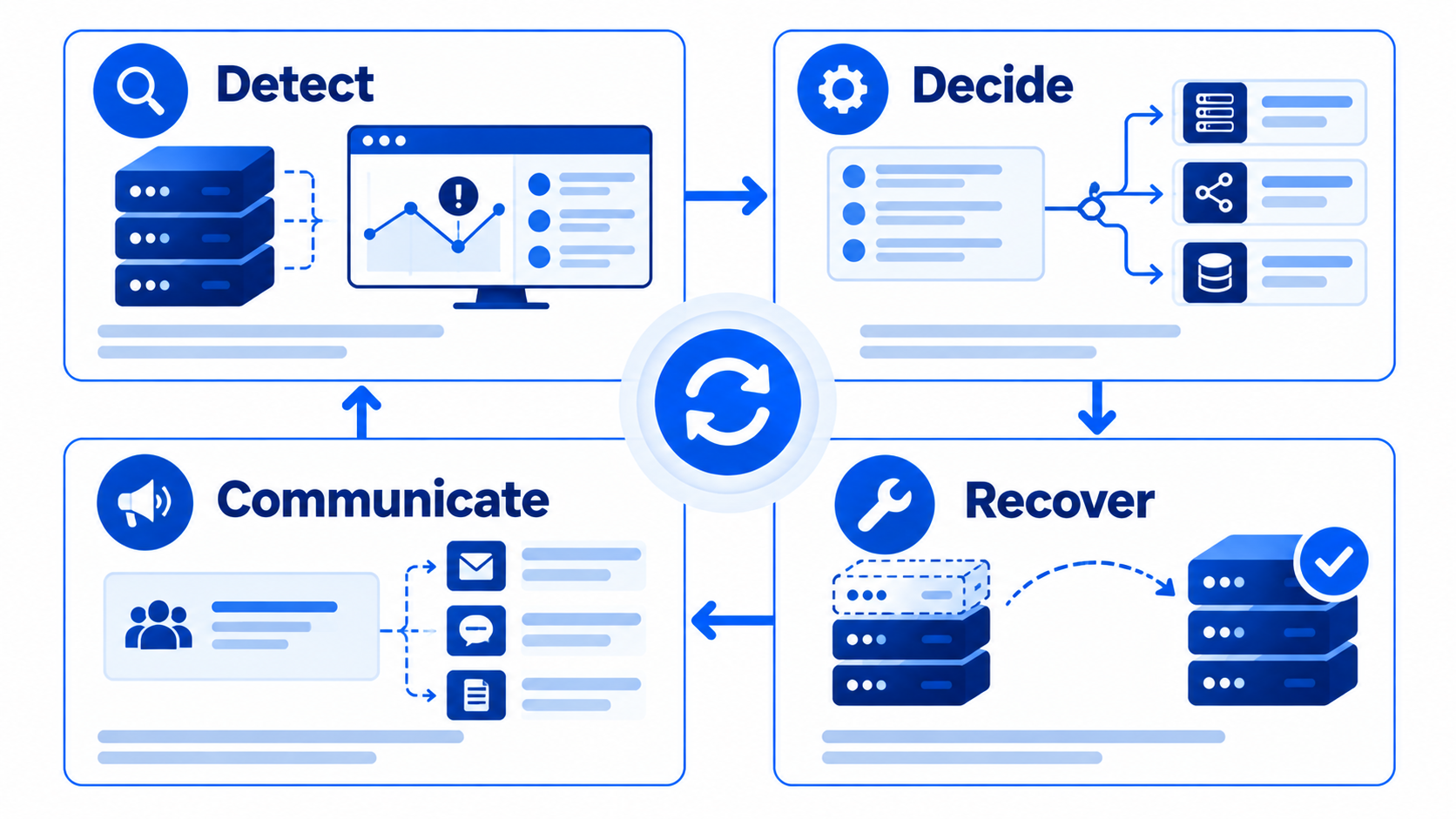Detect decide recover communicate runbook for supplier outages