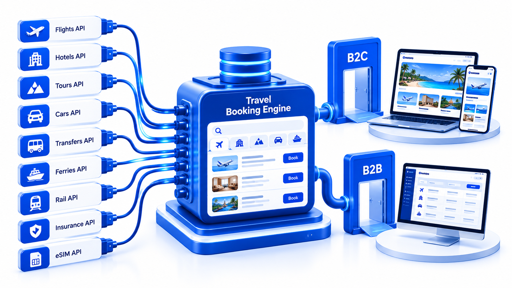 PHPTRAVELS multi-supplier booking hub for controlled travel API shopping