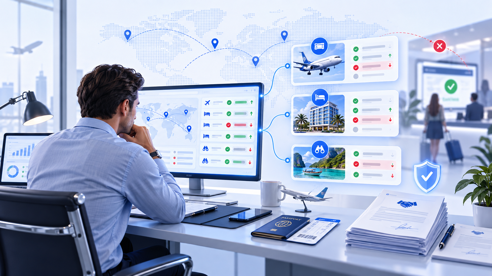 AI travel booking software connecting agencies to live supplier availability