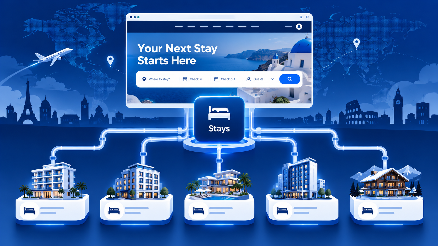 PHPTRAVELS Stays module with multiple stay supplier connectors under one branded portal