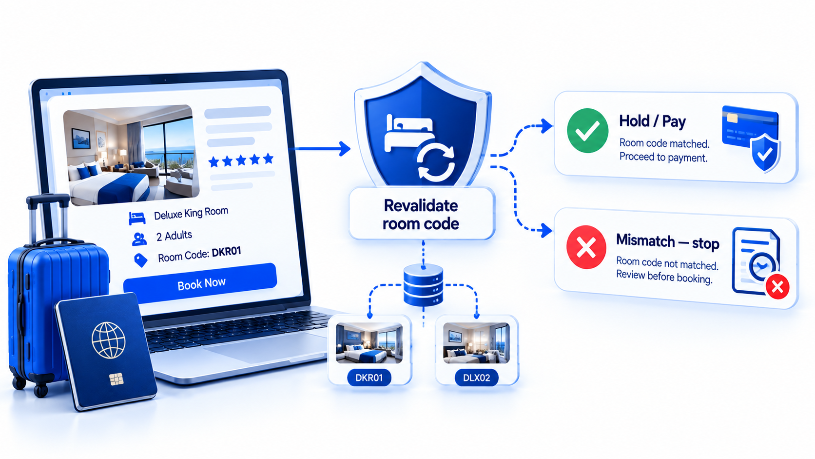 Revalidate mapped supplier room codes before hold and payment