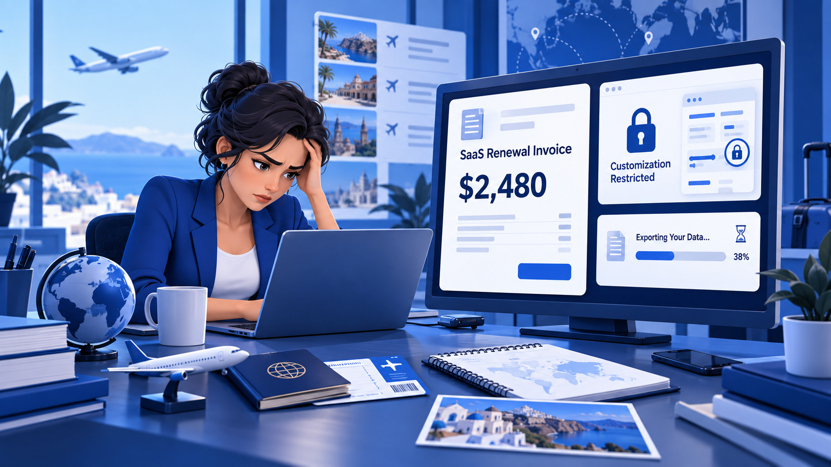 Agency facing SaaS renewal lock-in customization limits and incomplete data export