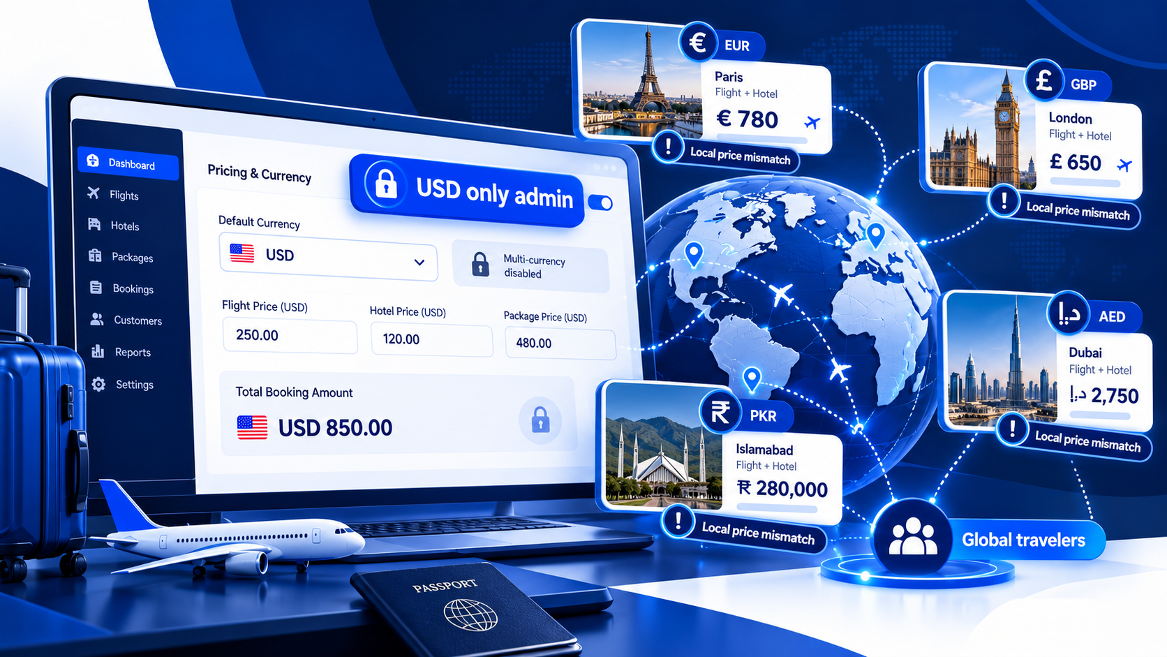 Single-currency OTA admin failing global travelers