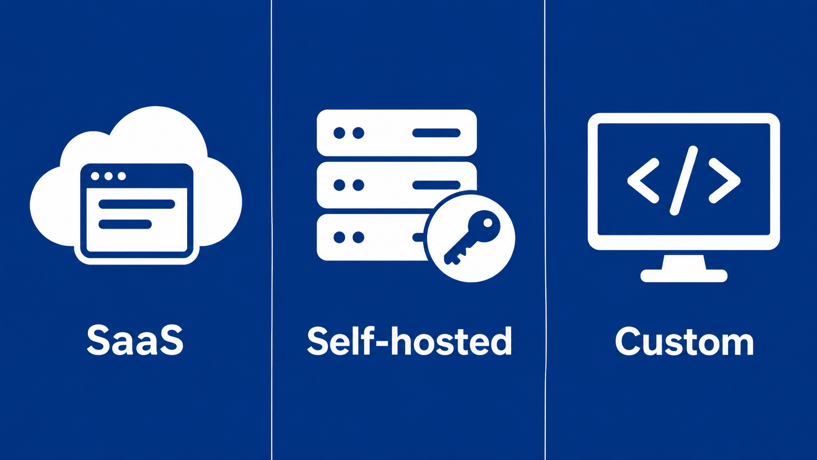 Comparison of SaaS versus self-hosted licensed versus custom-build travel software