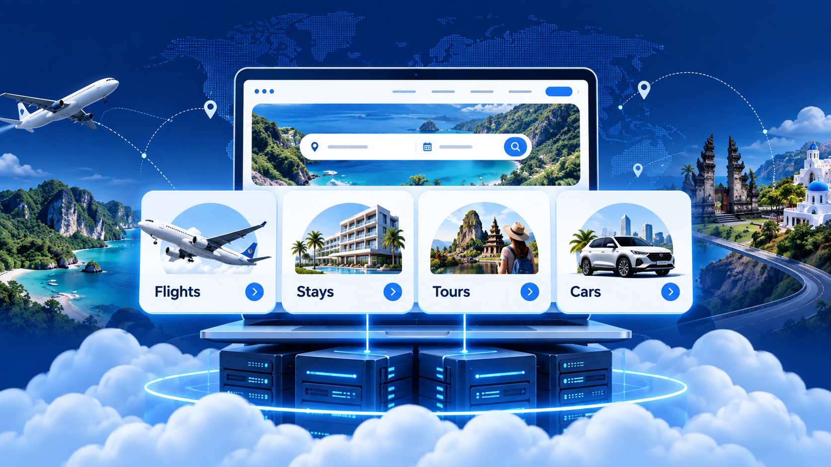 PHPTRAVELS modular booking modules on self-hosted branded portal