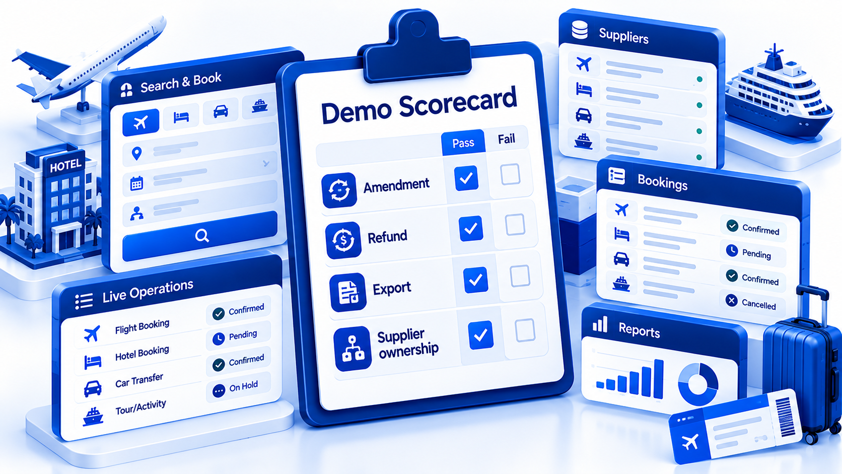 Evaluation scorecard for buying travel back office software