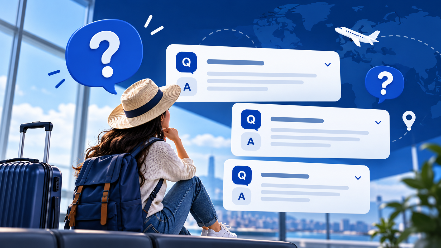 FAQ cards about self-hosted travel booking software